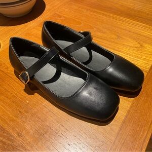 Mary Janes. Never worn. vegan leather 7.5